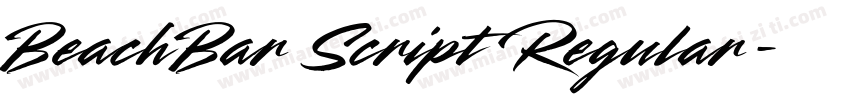 BeachBar Script Regular字体转换